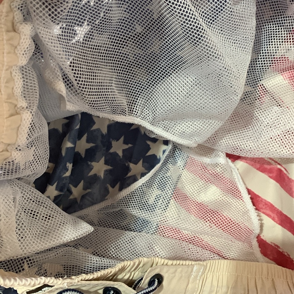 🇺🇸Men's Patriotic Star and Stripe Swim Shrunks Shorts Island Inspired ResortWear - Picture 9 of 12